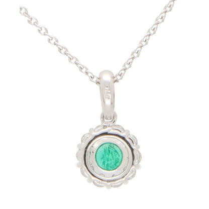 Emerald and Diamond Cluster Pendant