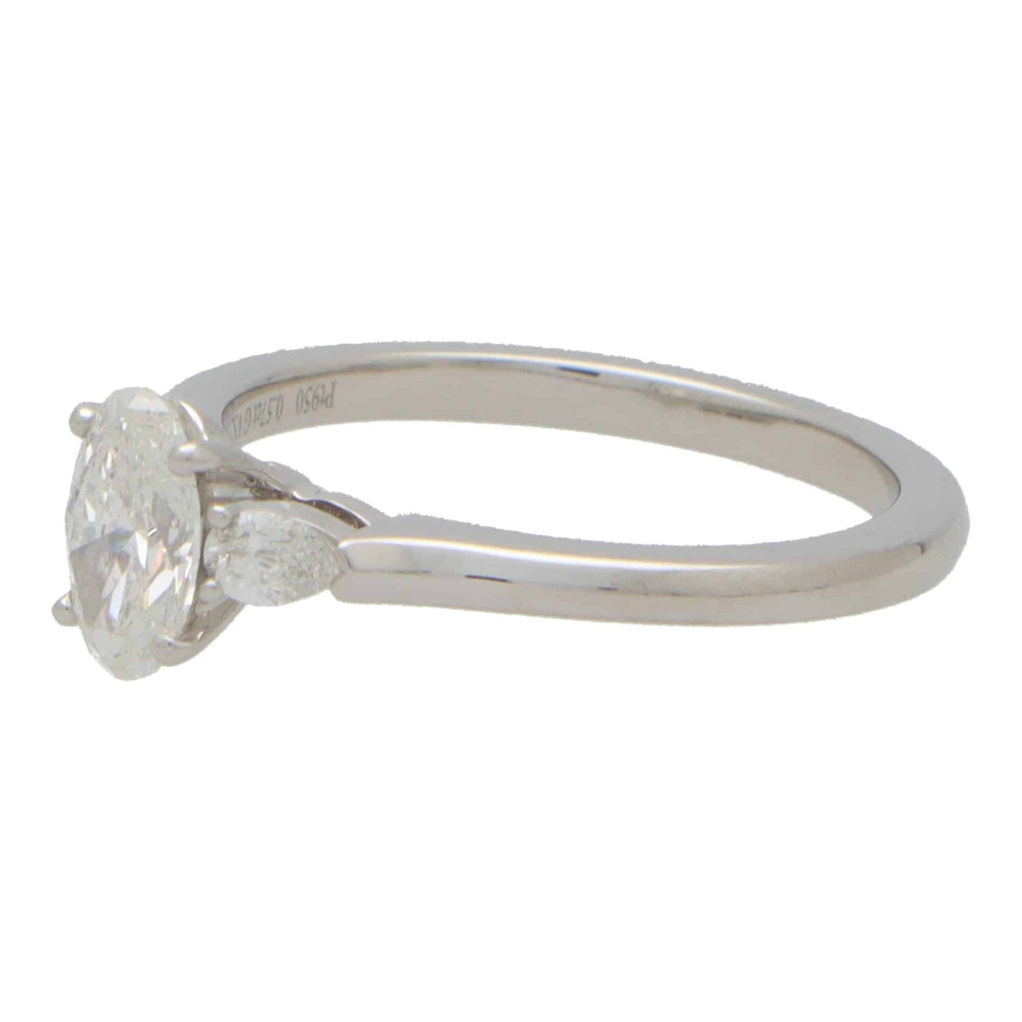 Vintage GRAFF GIA Certified Oval Cut Diamond Engagement Ring