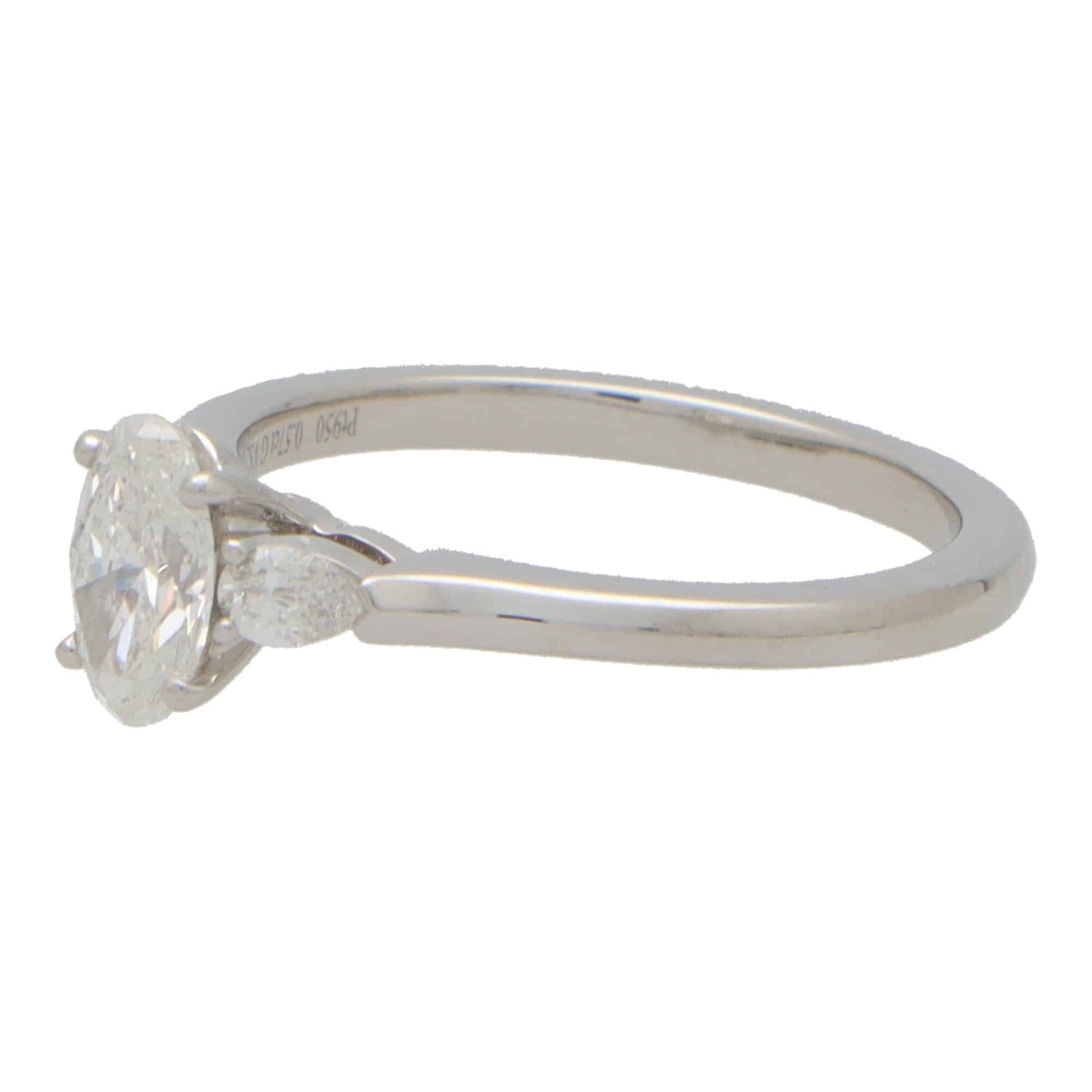 Vintage GRAFF GIA Certified Oval Cut Diamond Engagement Ring