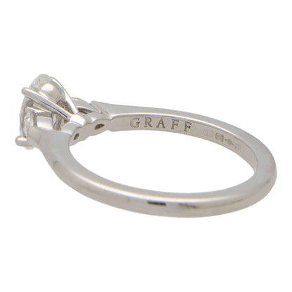 Vintage GRAFF GIA Certified Oval Cut Diamond Engagement Ring