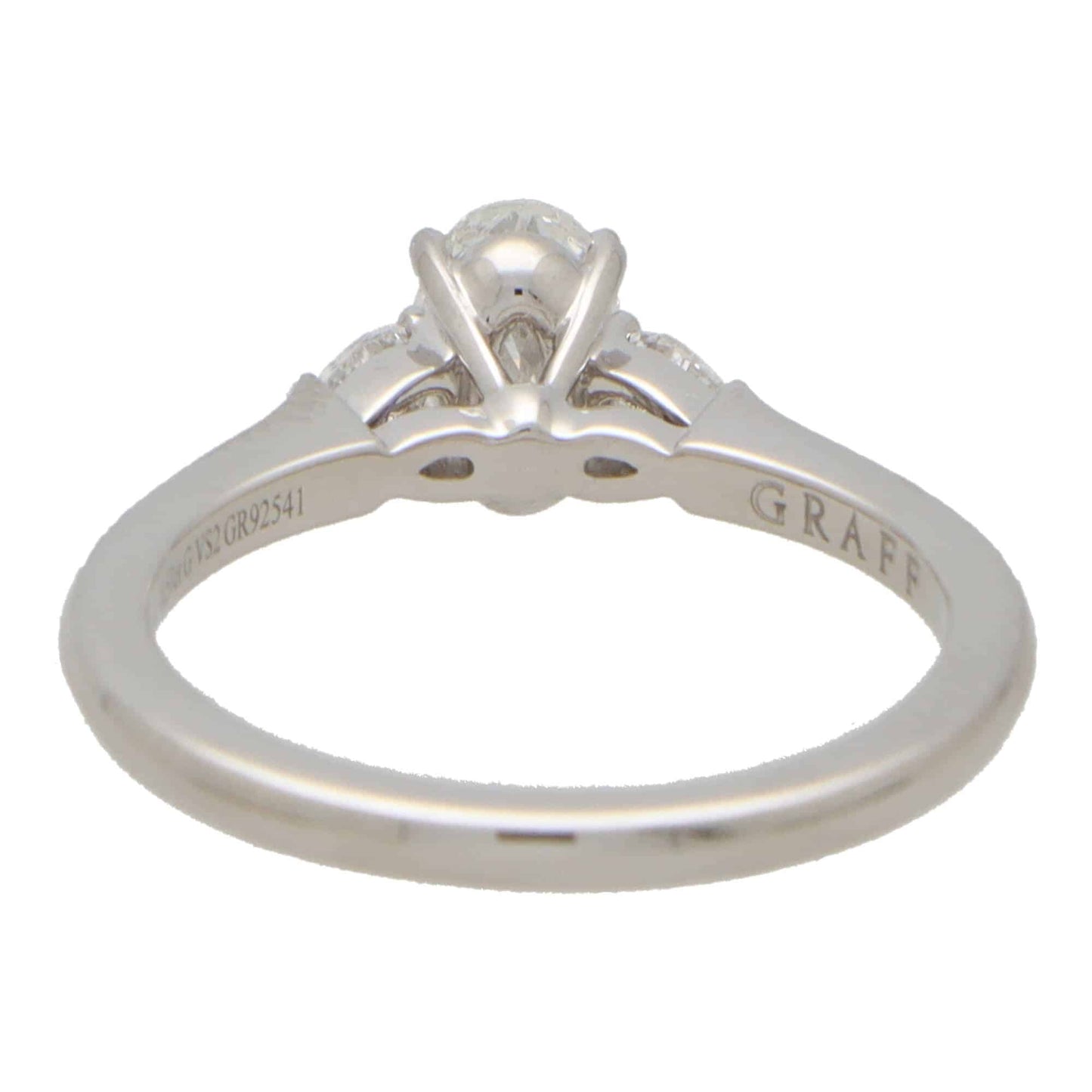 Vintage GRAFF GIA Certified Oval Cut Diamond Engagement Ring