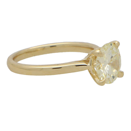 Single Stone 1.90ct Round Brilliant Cut Diamond Solitaire Engagement Ring