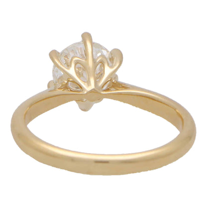 Certified 1.24ct Brilliant Cut Diamond Solitaire Engagement Ring