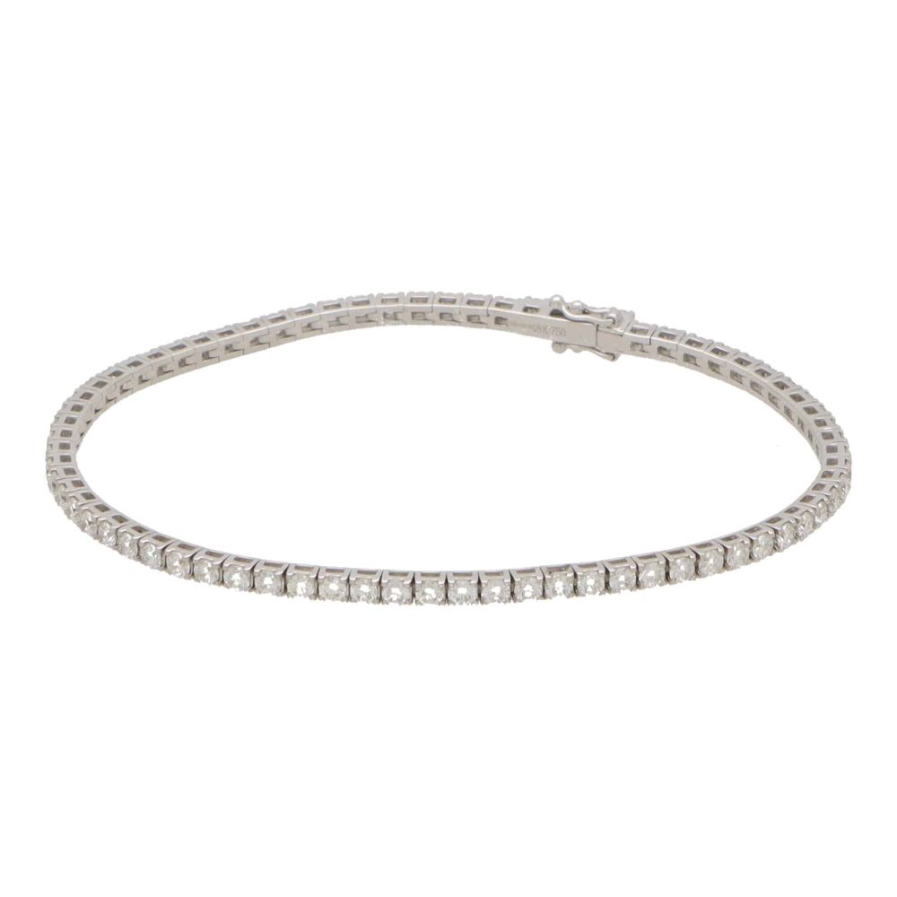 Contemporary Diamond Bracelet In 18 Carat White Gold