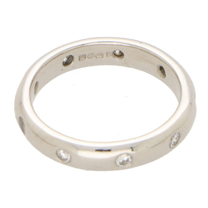 Diamond Dot Eternity Band Ring In Platinum