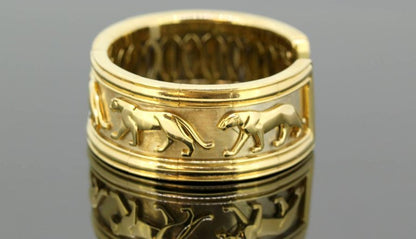 Vintage Panthére De Cartier 18ct Gold Bangle