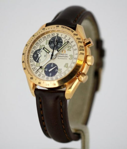 Vintage Omega Speedmaster Triple Date Chronograph Automatic Wristwatch