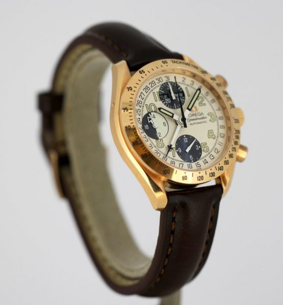 Vintage Omega Speedmaster Triple Date Chronograph Automatic Wristwatch