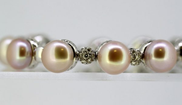 Vintage Chantecler South Sea Pearl and Diamond Bangle