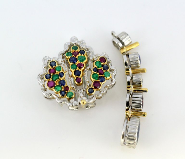 Vintage Buccellati 18ct White Gold Clip on Earrings