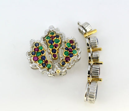 Vintage Buccellati 18ct White Gold Clip on Earrings