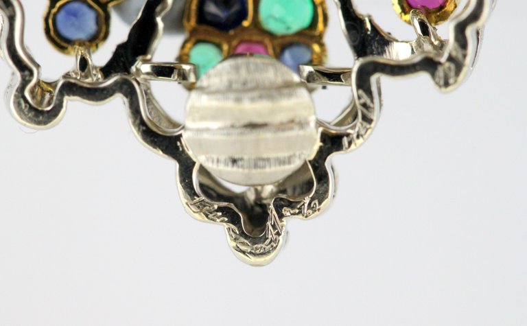 Vintage Buccellati 18ct White Gold Clip on Earrings