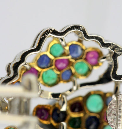 Vintage Buccellati 18ct White Gold Clip on Earrings