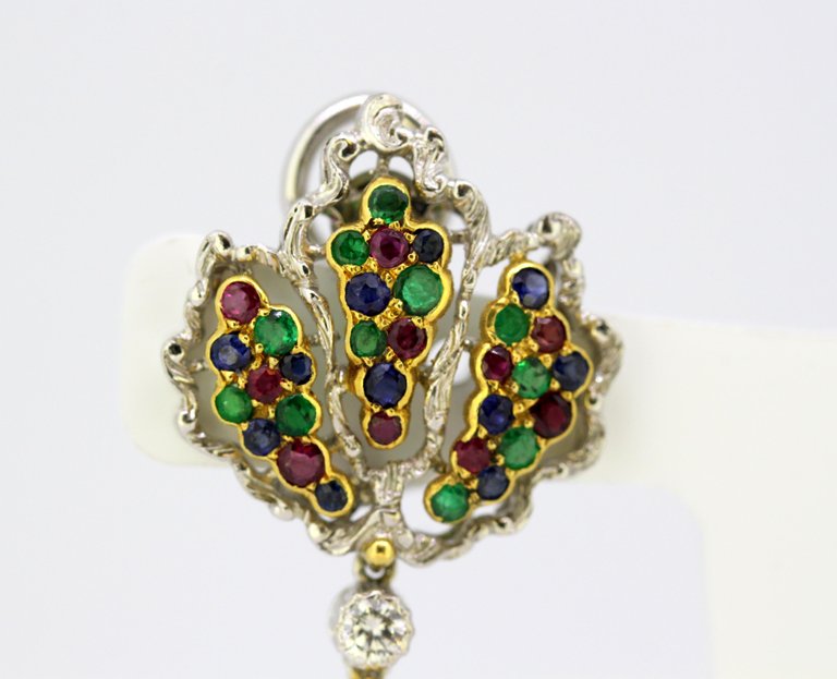 Vintage Buccellati 18ct White Gold Clip on Earrings