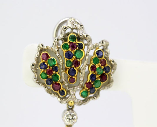 Vintage Buccellati 18ct White Gold Clip on Earrings