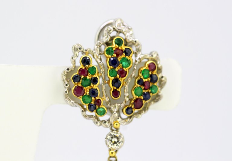 Vintage Buccellati 18ct White Gold Clip on Earrings