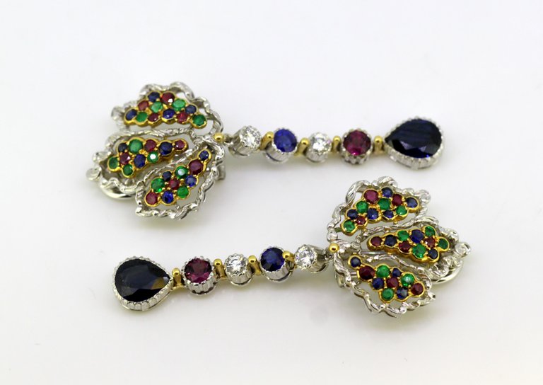 Vintage Buccellati 18ct White Gold Clip on Earrings