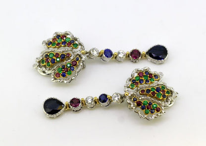 Vintage Buccellati 18ct White Gold Clip on Earrings