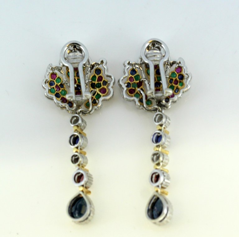 Vintage Buccellati 18ct White Gold Clip on Earrings