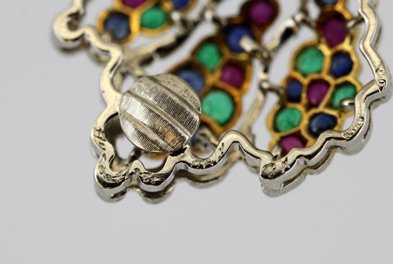 Vintage Buccellati 18ct White Gold Clip on Earrings