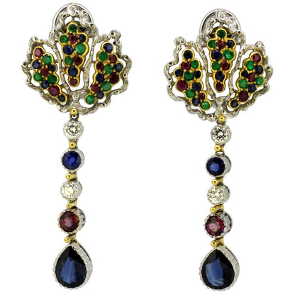 Vintage Buccellati 18ct White Gold Clip on Earrings