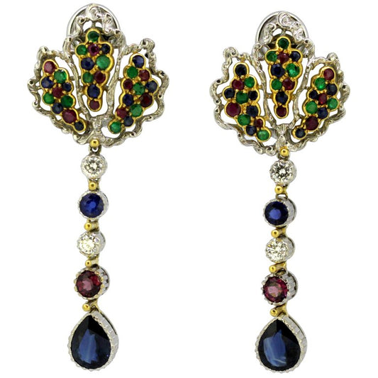 Vintage Buccellati 18ct White Gold Clip on Earrings