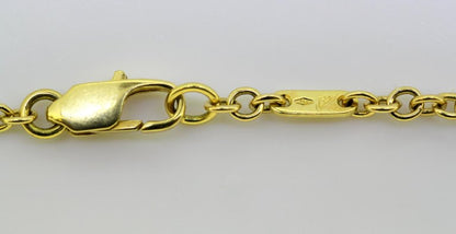 Vintage 18ct Yellow Gold Heart Pendant Necklace