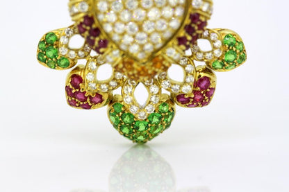 Vintage 18ct Yellow Gold Heart Pendant Necklace