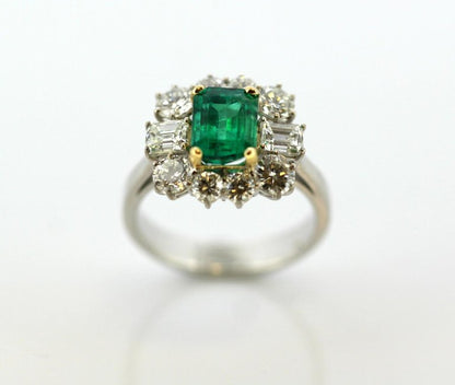 Vintage Emerald and Diamond Ring
