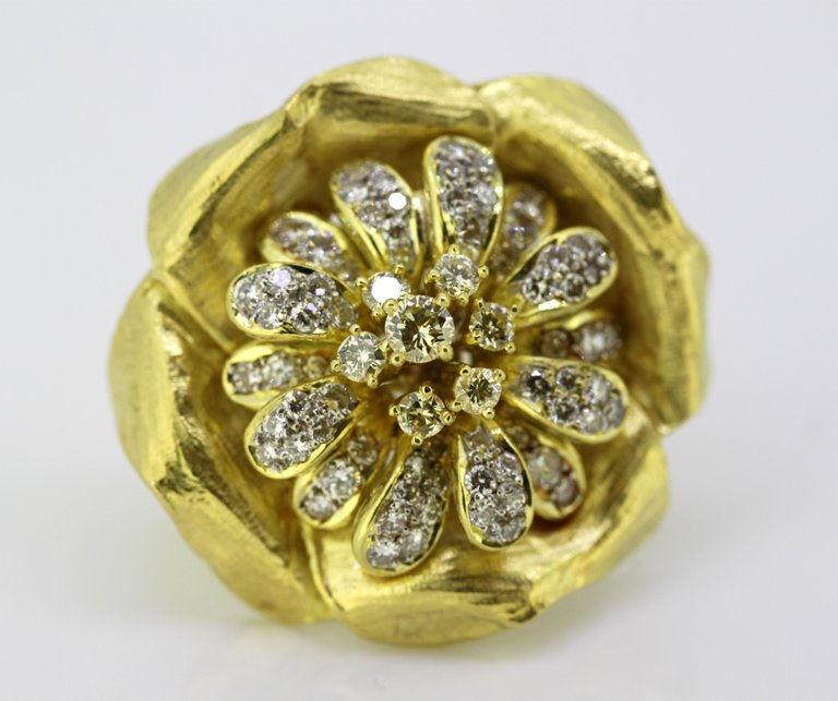 Vintage Boris Lebeau Diamond Clip On Earrings