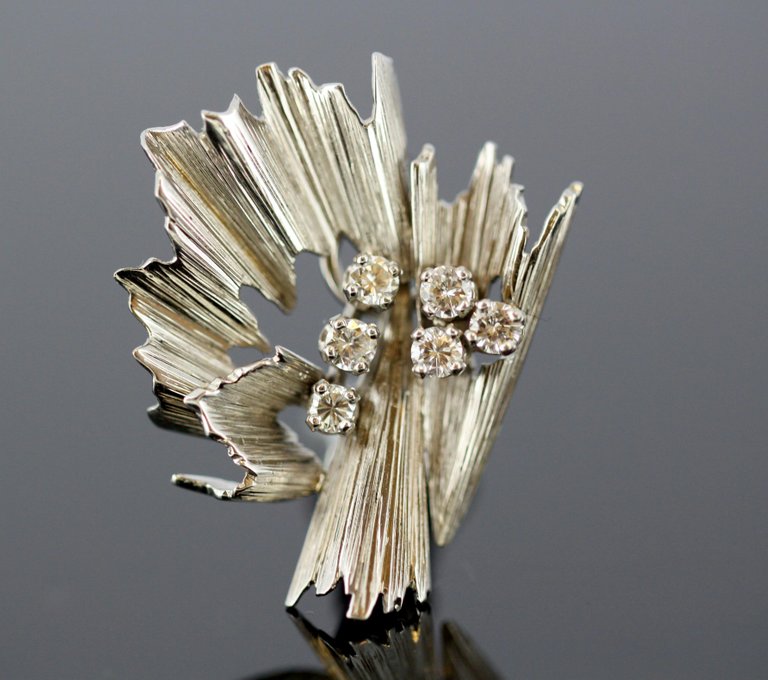 Vintage Boucheron Diamond Clip On Earrings