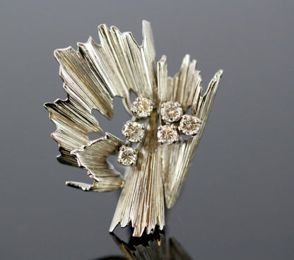 Vintage Boucheron Diamond Clip On Earrings