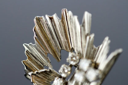 Vintage Boucheron Diamond Clip On Earrings