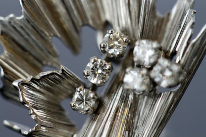 Vintage Boucheron Diamond Clip On Earrings