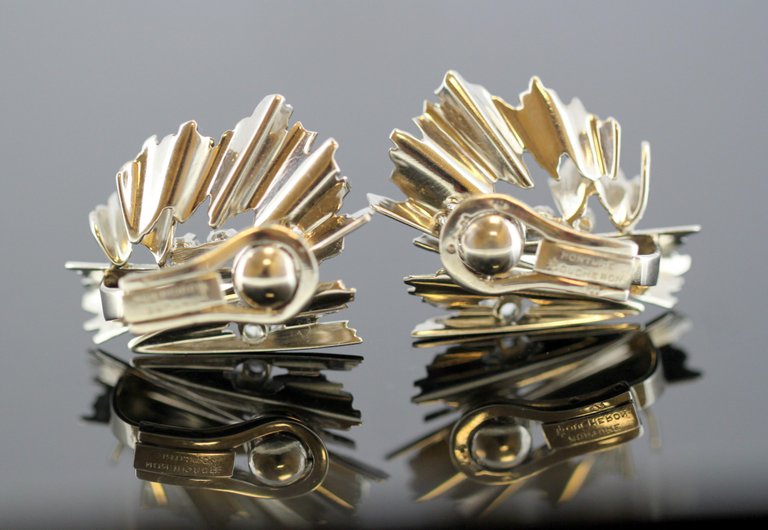 Vintage Boucheron Diamond Clip On Earrings