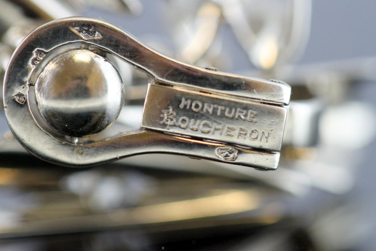 Vintage Boucheron Diamond Clip On Earrings