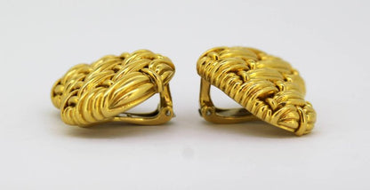 Vintage Tiffany and Co. 18ct Yellow Gold Heart Earrings