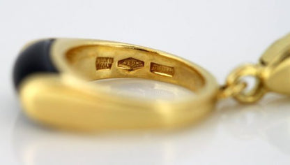 Vintage Bulgari Onyx and Lapis Lazuli Charm Bracelet