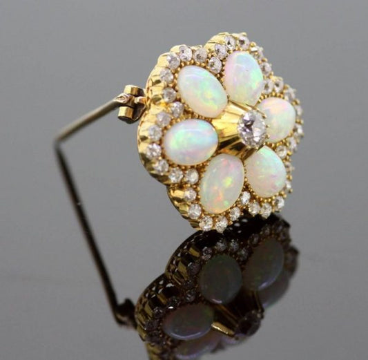 Antique Victorian Opal Brooch