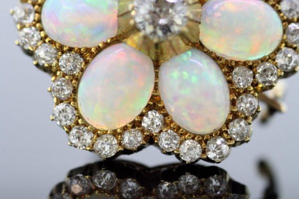 Antique Victorian Opal Brooch
