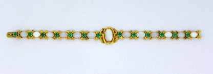 Antique Victorian Opal and Emerald Bracelet