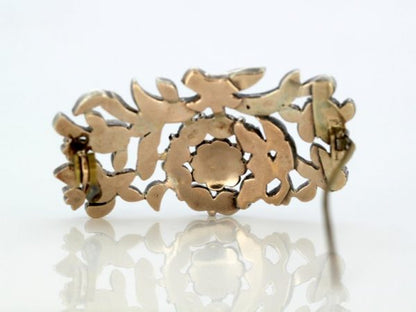 Antique Victorian Rose Cut Diamond Brooch