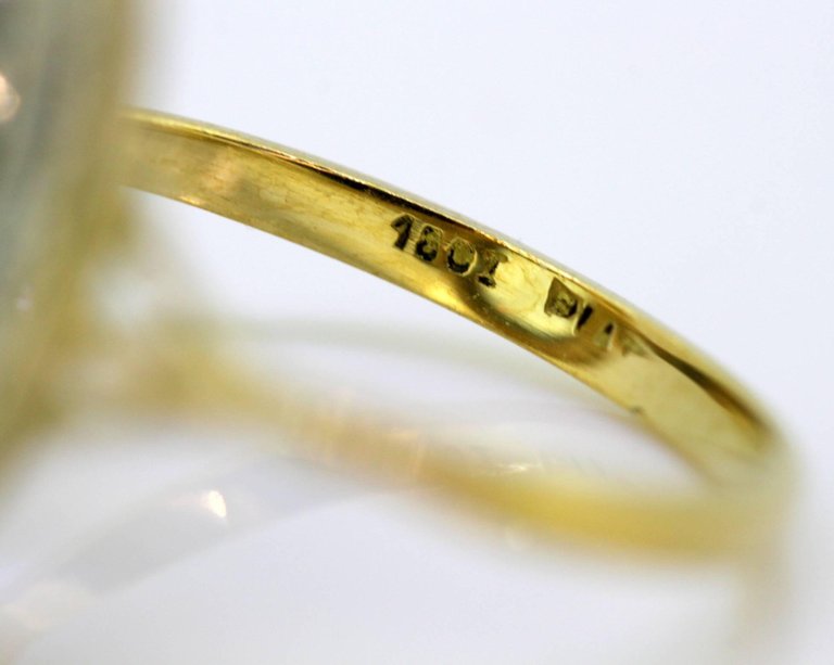 Vintage Aquamarine and Diamond Ring