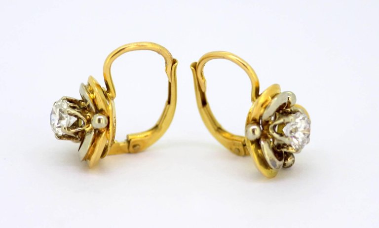 Vintage Diamond Clip-On Earrings