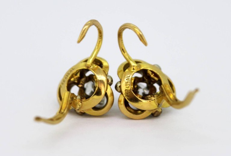 Vintage Diamond Clip-On Earrings