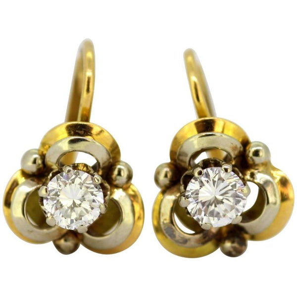 Vintage Diamond Clip-On Earrings