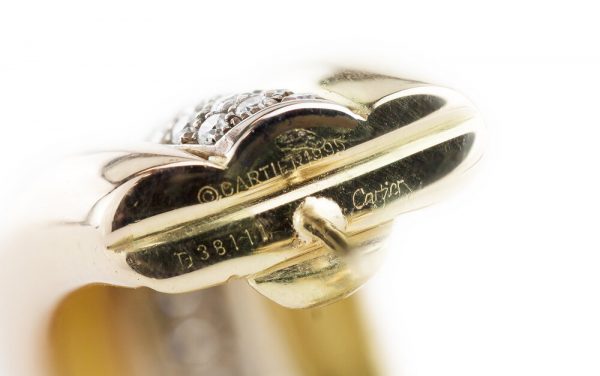 Vintage Cartier Trinity Diamond 18ct Yellow Gold Clip On Earrings