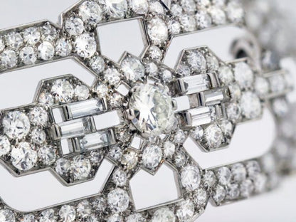 Vintage Cartier Exclusive Platinum Brooch with Diamonds