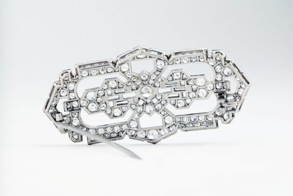 Vintage Cartier Exclusive Platinum Brooch with Diamonds