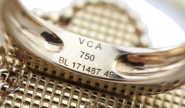 Van Cleef & Arpels 18ct Gold and Mother of Pearl Butterfly Ring